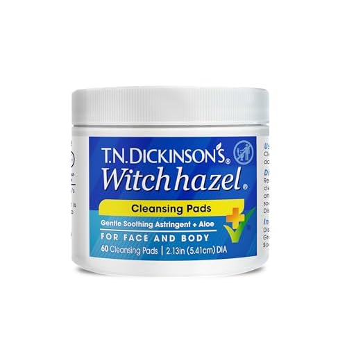 T.N. Dickinson's Witch Hazel Cleansing Pads, 60 Count (Pack of 2)