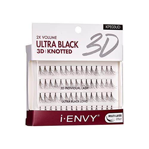 i?ENVY 2X Volume 3D Ultra Black Individual Lashes (3 Pack, Long)