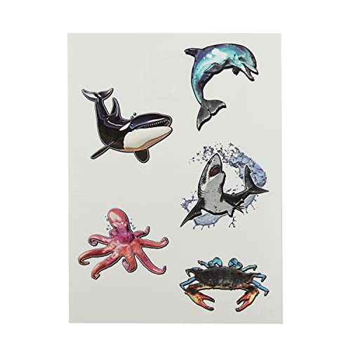 Abacus Brands Sea Creatures AR Tattoos - Magic Augmented Reality Hologram Temporary Tattoos Come to Life with Smart Phone - 4D for Kids