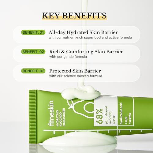 Hydrating Avocado Moisturizer, 1.7 Fl Oz (50ml) ? Avocado Fruit Water + Hyaluronic Acid, Vitamin B3 & Pro-Vitamin B5 ? Creamy-Soft Barrier Hydration, Fragrance-Free, Vegan Korean Skincare