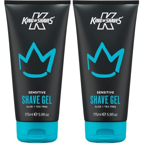 King of Shaves Sensitve Shaving Gel, Low Foam for a Refreshing and Precise Shave 5.92 fl oz (Pack of 2)