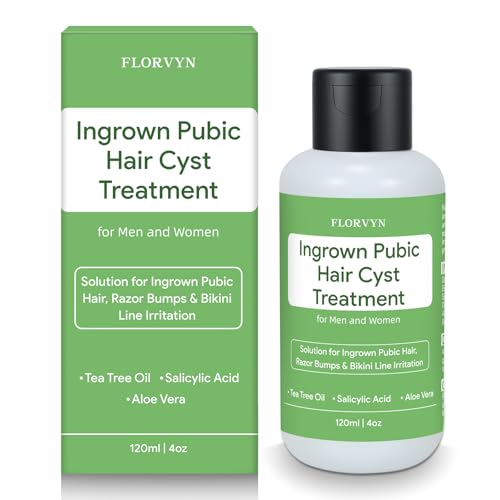 Ingrown Pubic Hair Cyst Treatment Gel, Razor Bumps Solution for Bikini Line, Intimate Area & Inner Thighs, Safe After Waxing or Shaving, Natural Formula, Gentle for Sensitive Skin - for Men and Women