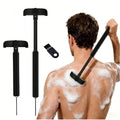 VEYLA Skin-Safe Back Shaver for Men,Aluminum alloy Extendable Long Handle,Wet Dry Use Full Body Hair Trimmer Groomer,Diy Nick-free Safety Razor Back Shaver(1-Pack)