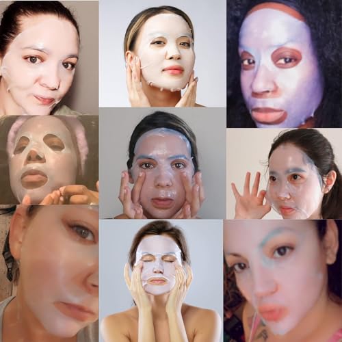 Bio-Cellulose Anti-Aging Face Mask ? Hydrating & Lifting Sheet Mask with 17 Amino Acids, Collagen Boosting, Wrinkle Reducing Spa Treatment for All Skin Types ? 5 Pack