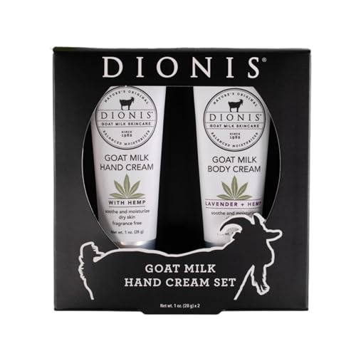 Dionis Goat Milk Hand Cream Milk & Hemp 1oz (Pack of 2)