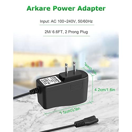 Meridian Trimmer Charger Replacement for Meridian Original M2B M2C M2G Electric Shaver Trimmer 5V Charging Cable for Meridian Power Cord 5V 1A Wall Charger AC Power Adapter with Shaver Brush 6.6FT