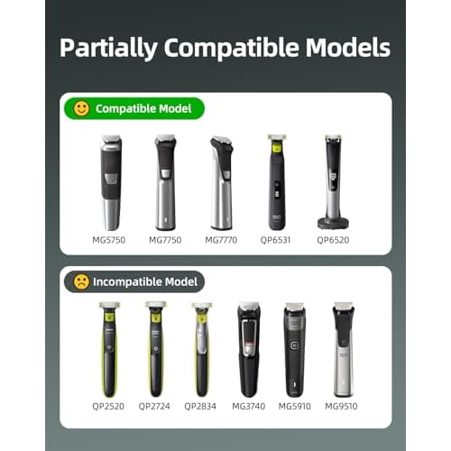 15V 6Ft HQ8505 Charger Fit for Philips Norelco OneBlade QP6520 QP6530 QP6510 QP6550 Shaver Razor Replacement Power Supply Adapter Cord