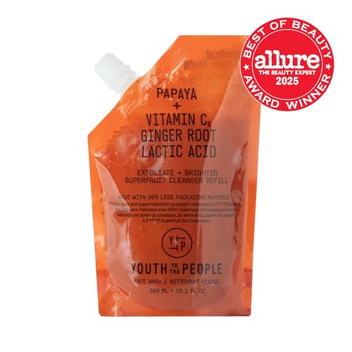 Youth To The People Superfruit Facial Cleanser - Papaya + Vitamin C Gentle Exfoliating Face Wash, Cellular Skin Renewal with AHA + BHA, Evens Skin Tone & Texture for Soft + Radiant Skin, Sulfate-free