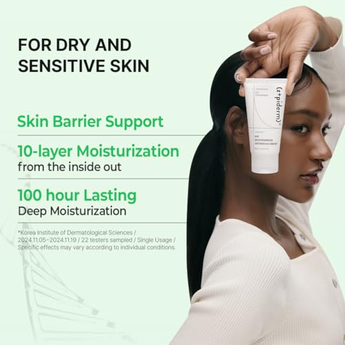 Zipiderm EGF Skin Barrier Intensive Cream ? Korean Hydrating Moisturizer for Dry & Sensitive Skin | Ceramides & Panthenol | Lightweight Nourishing Face Cream | 2.70 fl oz