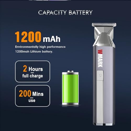 WMARK Men's Hair Trimmer, Stainless Steel Body Hair Removal Tool, Kevlar Professional Electric Shaving Set, Gift, NG-HT001