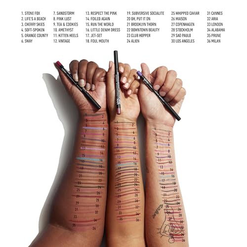 NYX PROFESSIONAL MAKEUP Suede Matte Lip Liner, Velvety-Smooth, Long-Lasting Formula For A Defined Lip Makeup Look - Sweet Tooth (Pink)
