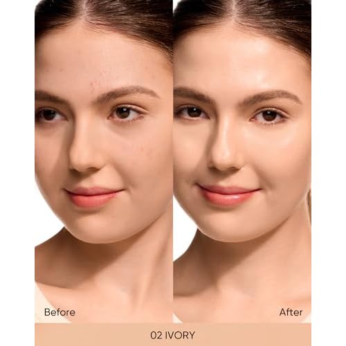 Pink Glow Cushion Foundation #02 Ivory| Medium Coverage, Natural Dewy Glow Finish, Moisturizing for Dry Skin, Lightweight, Long-Lasting & Oxidation-Resistant