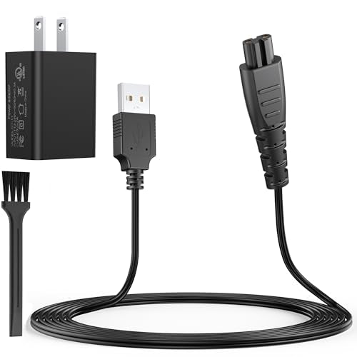 Meliya 5V Fast Charger for Remington Shaver HC4250 HC5870 PF7500 PF7600 PG6250 PG6255 PG6170 PG6171 XR7000 XR7120 XR1770-1TV XF8550 XF8700 XR1400 XR1430 HC5950 Wet/Dry Bald Head Shaver Electric Razor