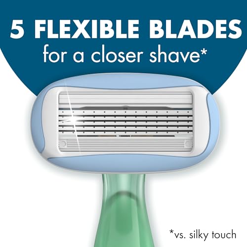 BIC Soleil 5 Escape Scented Women's Disposable Razors, 5 Blades, Comfortable Shave, Jasmine & Eucalyptus Scented Handle Shaving Razors for Women, 2 Count