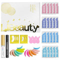 Libeauty Lash Lift Kit 20 Pcs Sachets, Brow Lamination Kit, Individually Packaged Lotion for Salon & Home Use with 5 Sizes L-Curl Shields