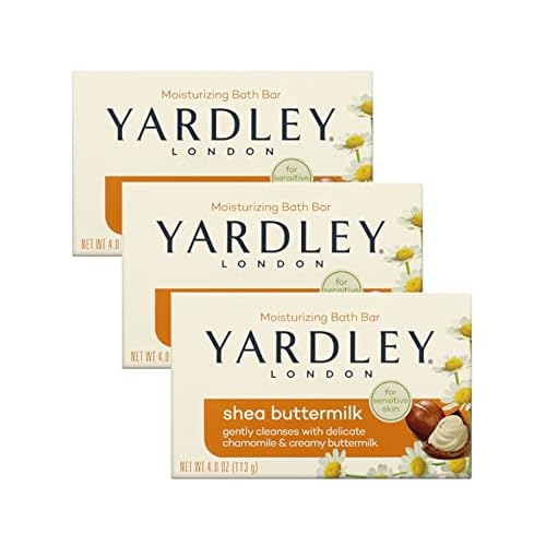 Yardley Shea Buttermilk Bath Bar 4oz 3 Pack