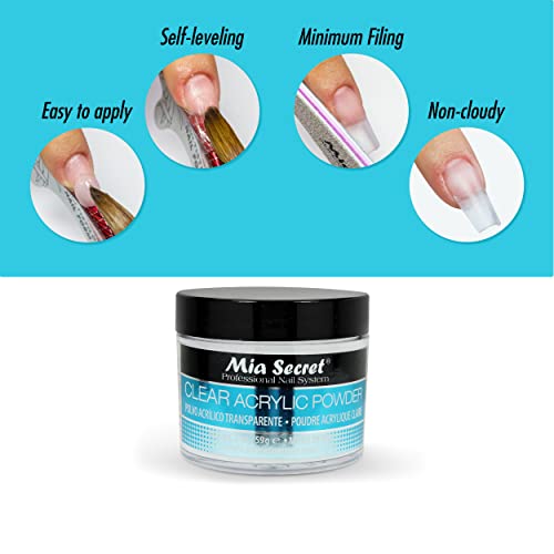 Mia Secret Clear Acrylic Powder (1oz)