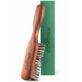 ZilberHaar Vegan Beard Brush - Stiff Bristles - Oiled Walnut and Mexican Tampico bristles - Animal-Free Beard Grooming Product - Made in Europe