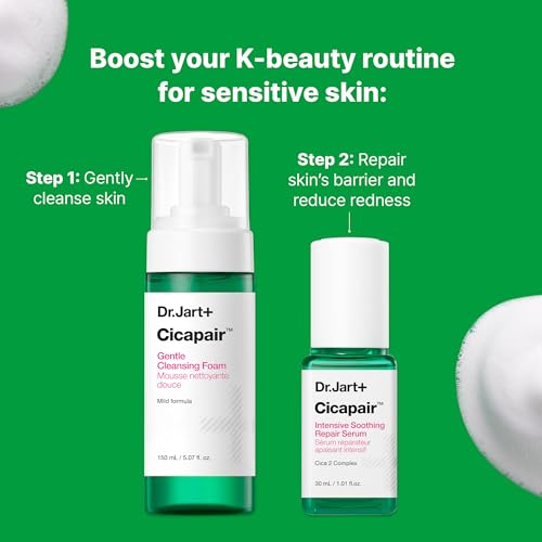 Dr.Jart+ Cicapair Sensitive Skin Korean Face Serum for Redness and Barrier Repair with Centella Asiatica | Korean Skin Care, 1.01 Fl Oz