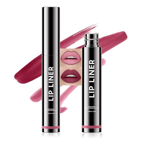 Lip Stain Peel Off - Long Lasting Waterproof Lip Liner with Transfer Proof Matte Finish, Smudge-Proof Easy to Use Natural Lip Tint, Lip Gloss Makeup Gift for Women and Girl (Mauve)