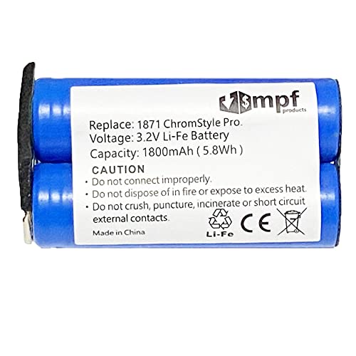 1800mAh 3.2V 1871-7960 Battery Replacement Compatible with WAHL1871 Moser 1871 ChromStyle Pro, 1871-0071, 1871-0072 Cordless Hair Clippers