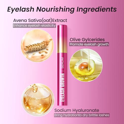 Eyelash Growth Serum - Volumizing Lash Serum for Longer & Thicker Lashes - Natural, Vegan & Gentle (5 mL)