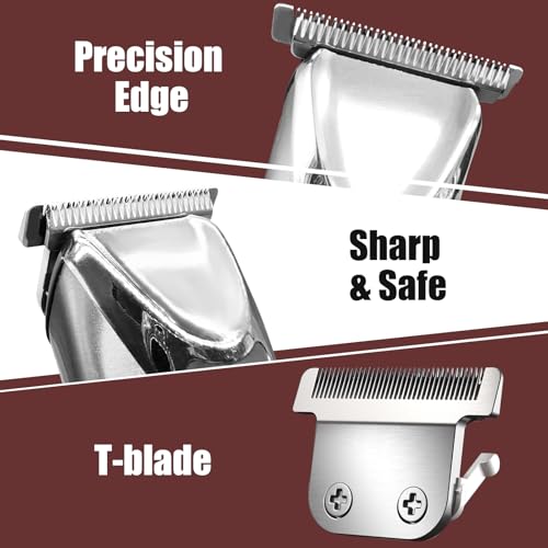 40mm Replacement Detachable Stainless Steel T Blade£¨02144 £©,Compatible with Wahl All in One Lithium Ion Trimmer 9864/9864SS/9686/9818A/9854L/9876L/9854 /WSS3L/SS2L etc. (Silver 3 Pack)