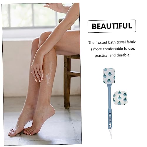 Long Handle Bath Brush Back Scrubber for Shower Deep Clean Exfoliating Body Massage Brush with Soft Bristles 15.74In for Smooth Skin
