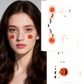Halloween Freckles Face Tattoo, 12PCS Ghost Pumpkin Spider Bat Kids Temporary Tattoos, Women's Face Stickers for Day of the Dead, Halloween, Party Makeup