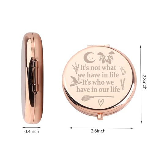 WUSUANED Witch Sister Makeup Mirror Practical Movie Inspired Mirrorr TV Show Fan Gift Magic Witch Gift Witchy Fans Gifts