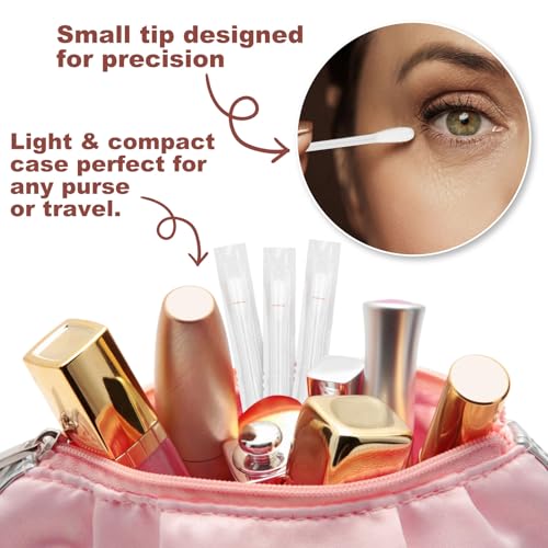 Cotton Swabs,Cotton Makeup Remover Swabs,Eye & Lip Sticks Remover,Liquid-Filled Makeup Remover Swabs Disposable Cotton Swabs for Eye/Lip/Eyebrow/Eyelash Makeup (Pack of 200)