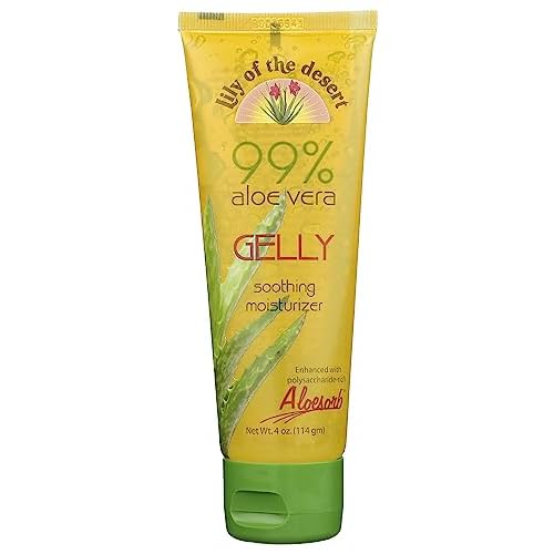 Lily Of The Desert 99% Aloe Vera Gelly Soothing Moisturizer, 4 Ounce (Pack of 3)
