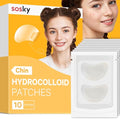 Sosky Chin Pimple Patches Hydrocolloid Acne Patches for Breakouts Large Spot Control Covers for Face Chin & Body with Tea Tree & Calendula Oil Vegan Cruelty Free (10 Count)