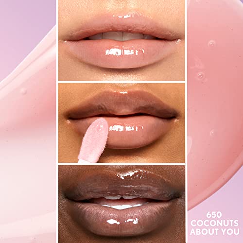 COVERGIRL Clean Fresh Yummy Lip Gloss,Sheer,Natural Scents,Vegan Formula - Coconuts About You,(Pack of 2)