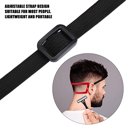 Neckline Shaving Template, PP Fixed Neck Hair Trimming Tools, Elastic Adjustment Hair Trimming Guide Template, Portable Hairline Shaping Hair Trimming Assistance Tools