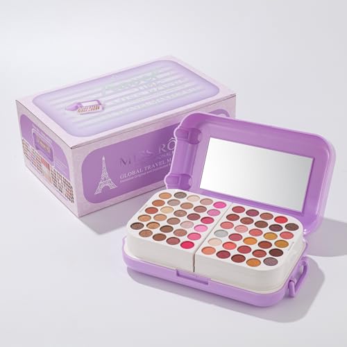 Professional Makeup Kit for Women,140 Colors Cosmetic Make up Palette Set Kit Combination,Include Eyeshadow,Blush,Highlighter, Pressed Powder,Makeup Gift Set for Women Girls &Teens (Purple Y)