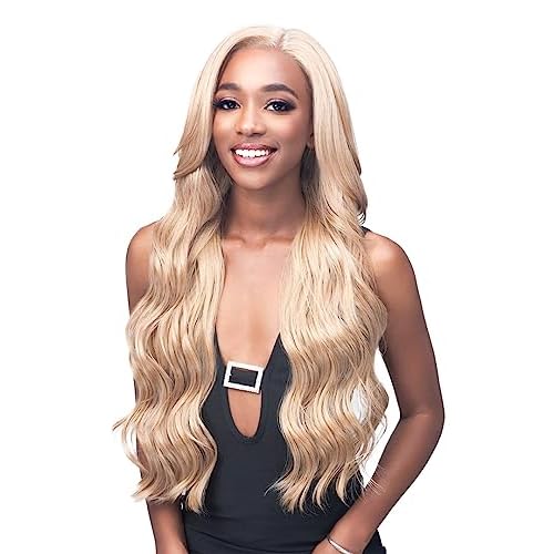 BOBBI BOSS Glueless Invisible Lace Human Hair Blend Wig MBLF005 ANTONIA (1B)