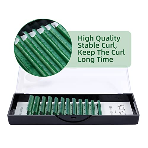 Colored Eyelash Extensions Easy Fan 8-15mm Mixed Dark Green D Curl Easy Fanning 0.07mm Self Premade Volume Lash