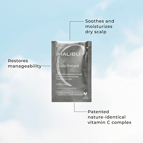 Malibu C Mini Malibu Rehab Scalp Wellness - Contains 2 Hair Remedy Packets - Miineral & Oil Infused Deep Conditioner and Scalp Rejuvenating Hair Care