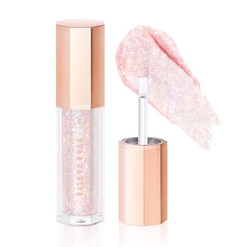 DEARDAHLIA Paradise Shine Eye Sequins (Enchanted) - Lightweight Liquid Glitter Eyeshadow, Minimal Fallout, High-Shine Pearl Finish, Lightweight, Blendable, Vegan Korean Eye Makeup. 0.14 oz