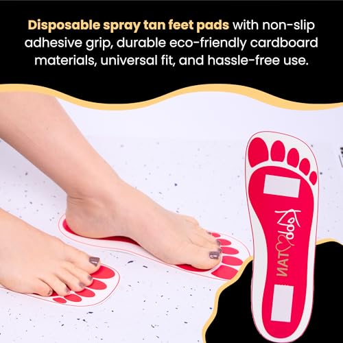 120 Pairs(240feets) Spray Tan Feet Pads Disposable & Economic Feet pads for Spray tanning,Use in Tanning booth,Sunless Tanning at Home or Beauty Salon-Non Slip- Comfortable-Hygienic-Ultra Bronzing