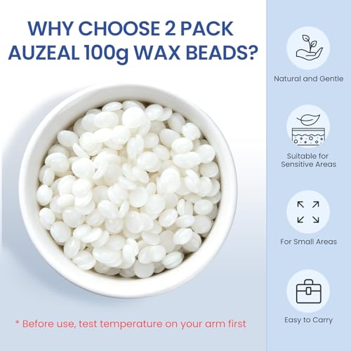 Nose Hard Wax Beads for Hair Removal, Refill Precision Waxing Beads For Nose, Ear, Eyebrow, Lip, Face, Natural Wax Beads for Sensitive Skin, Painless, Portable, 200g/7.06oz