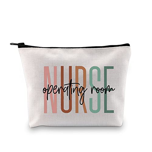 XYANFA Operating Room Nurse Makeup Bag - Cosmetic Bag - White - Waterproof - Cotton and Linen - Female Adult Nurses