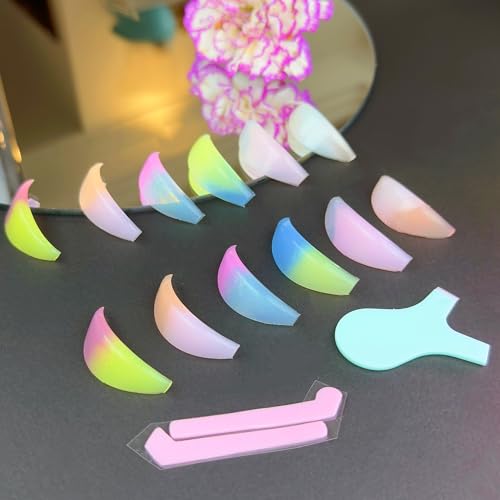 Lash Lift Shields LM Curl Eyelash Lifting Shield Natural Curl Lami Lamination Roller Soft Silicone Perm Rod Gel Lash Perming Pad Set For Lash Lift and Tint Lash Glue Free On Eyelid