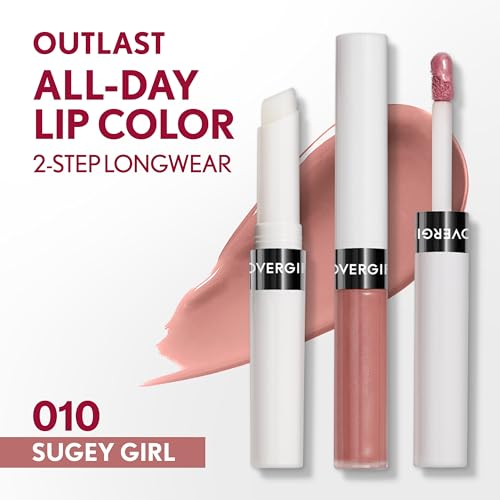 COVERGIRL Outlast All-Day 020 Admire & 010 Sugey Girl 24-Hour Lip Color Bundle