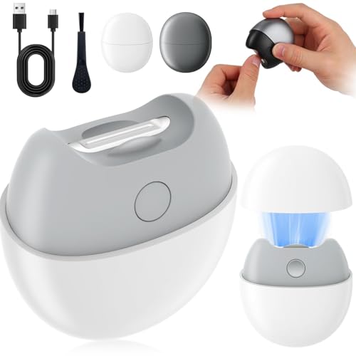 3 in 1 Electric Automatic Nail Clipper, 2026 Upgraded Electric Nail Clipper Automatic Nail Trimmer with Light & Nail Scraps Storage 2 Speeds Electric Fingernail Clippers for Seniors Adults£¨White