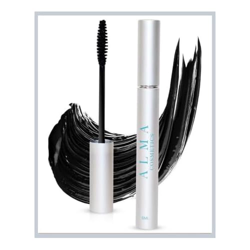 Eyelash Growth Mascara,Eyelash Extensions Safe, Water Based, Oil Free, Peptide Booster Infused, Nourishing, Vegan, Cruelty Free, Black