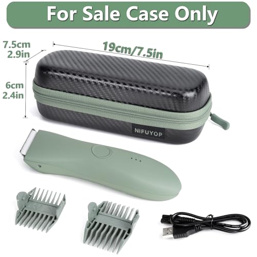 Case for Meridian Shaver, Electric Razor Travel Box for Meridian Trimmer Accessories with Shockproof Foam, Waterproof Storage Bag for MANSPOT Groin Hair Trimmer without Dock, Black