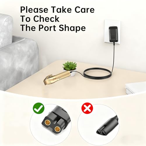 4.5V Power Adapter Charger for BaByliss PRO FX870 FX788 FX787 FXSSM FX820 FX726 FX825 Outlining Trimmer Compatible with BaByliss GOLDFX Hair Clippers
