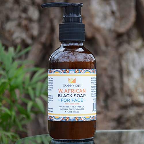 Black Soap for Face | Cleanser + Face Wash | West African Blend | Natural Simple Ingredients in Small Batches African Soap 4 oz